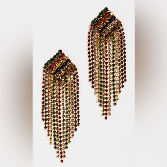 Deepa Gurnani NWT. Each earring uniquely made. VERY lightweight. Crystal accents - Picture 1 of 5